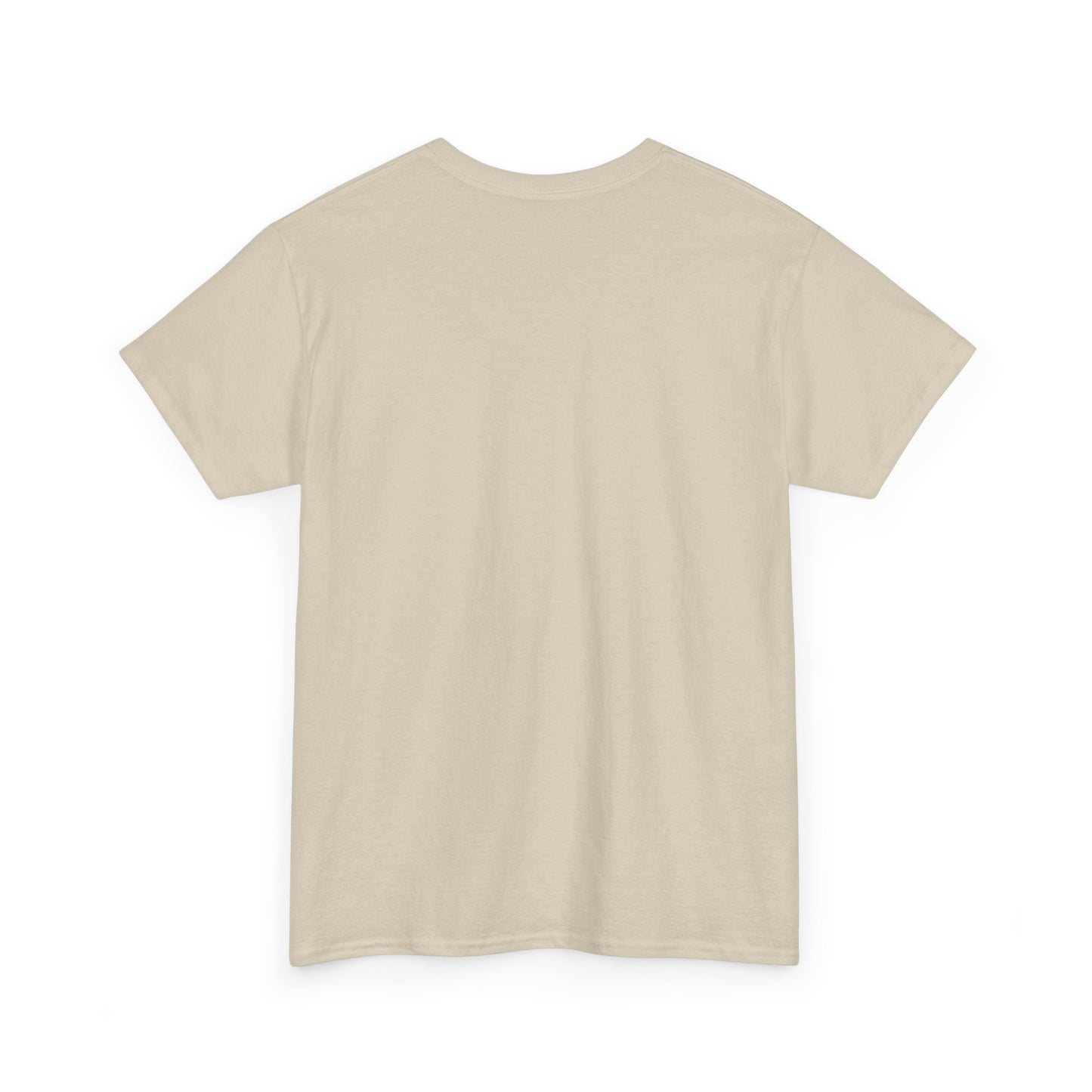 Back view of sand minimalist Otter Core t-shirt