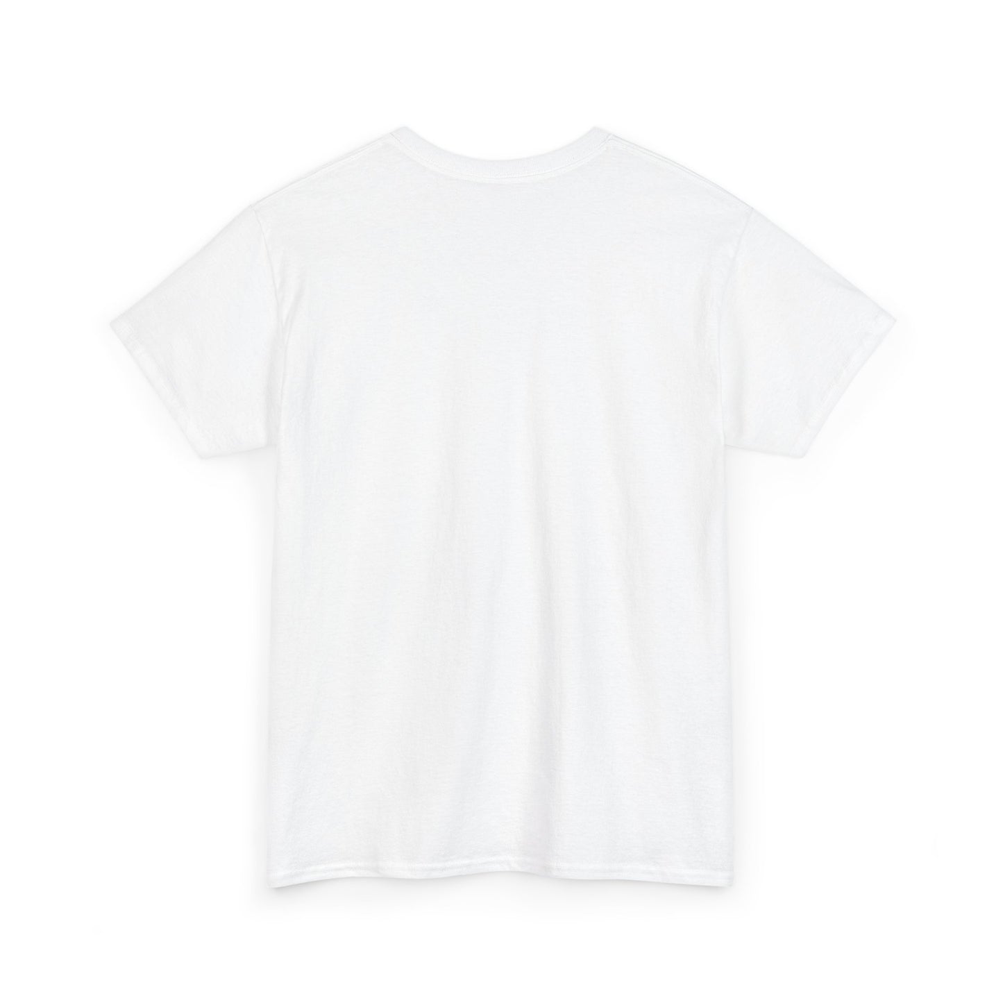 Back view of white minimalist Otter Core t-shirt