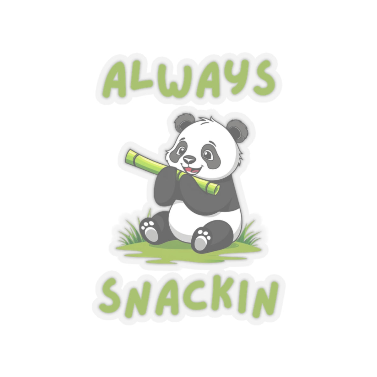 Always Snackin Panda Sticker – Cute Panda Sticker for Animal Lovers