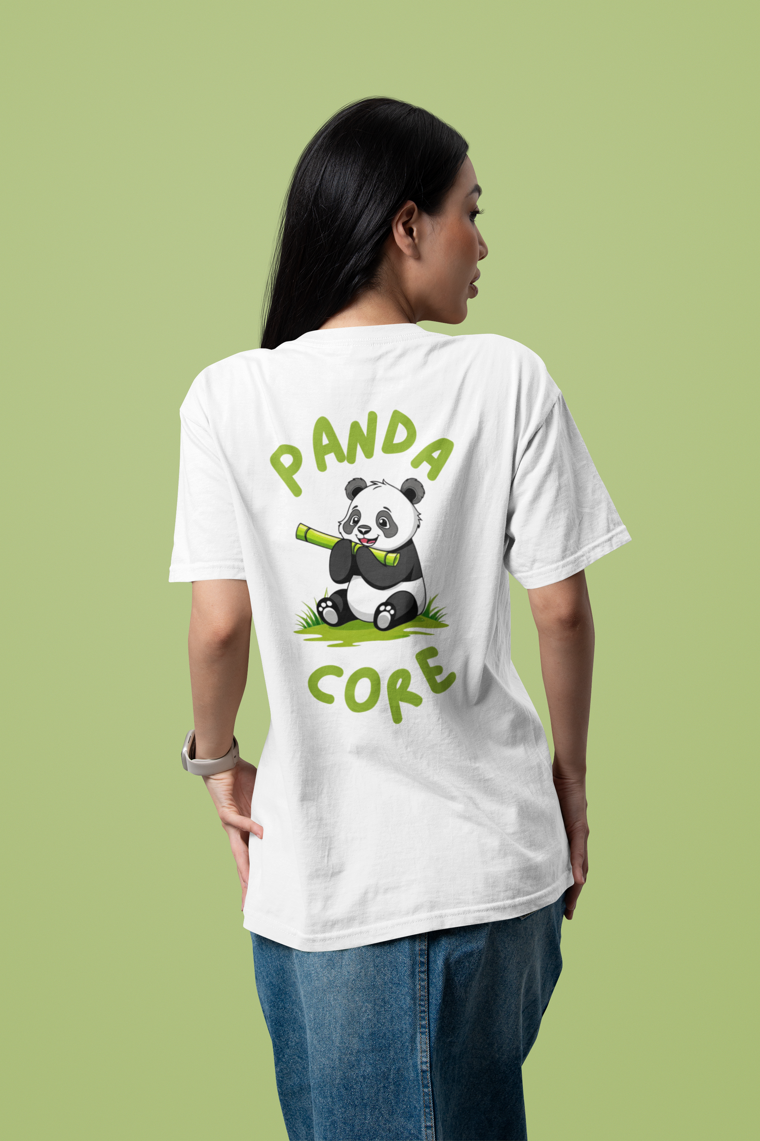 Lifestyle mockup of cute panda shirt for animal lovers