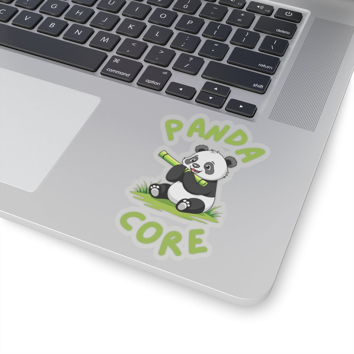 Transparent 4x4 Panda Core Sticker on laptop
