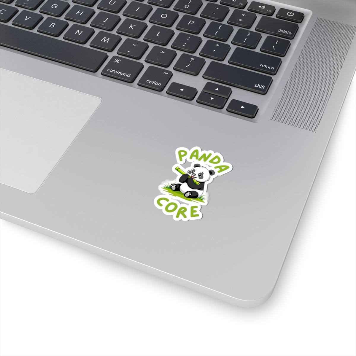 White 2x2 Panda Core Sticker on laptop