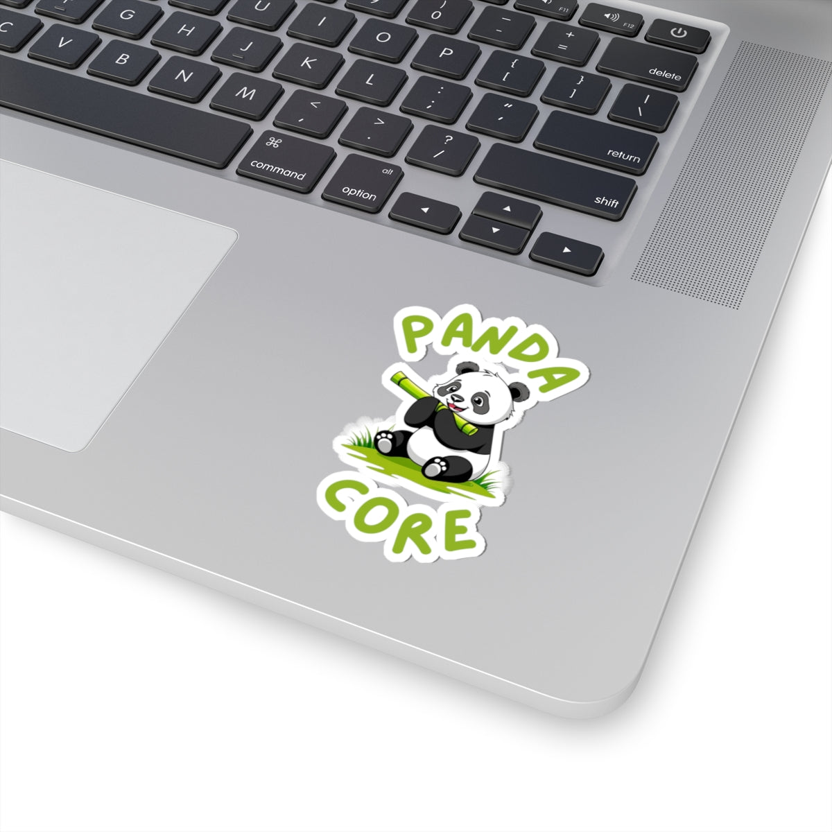 White 3x3 Panda Core Sticker on laptop