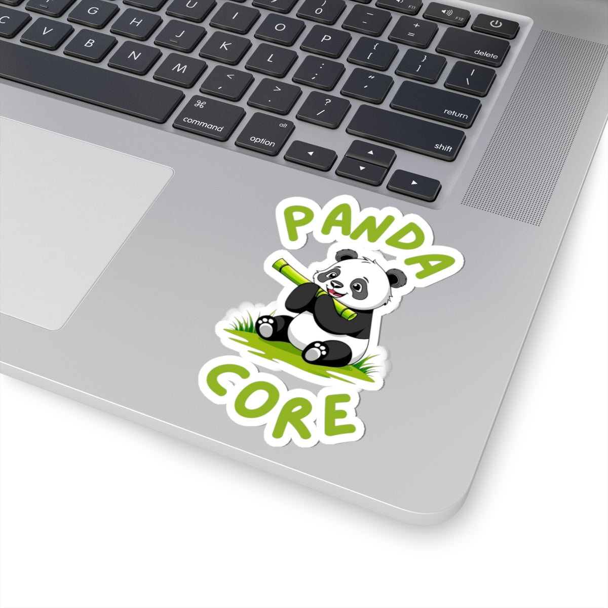 White 4x4 Panda Core Sticker on laptop