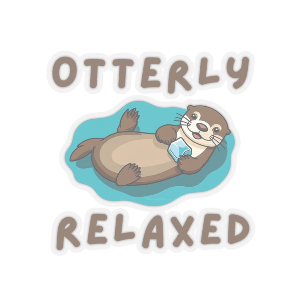Transparent Otter Core Otterly Relaxed sea otter sticker – cute vinyl animal sticker