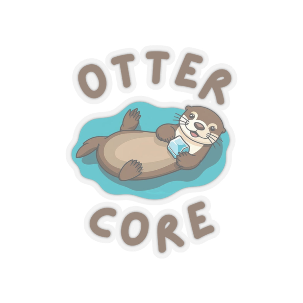 Transparent Otter Core sea otter sticker – cute vinyl animal sticker
