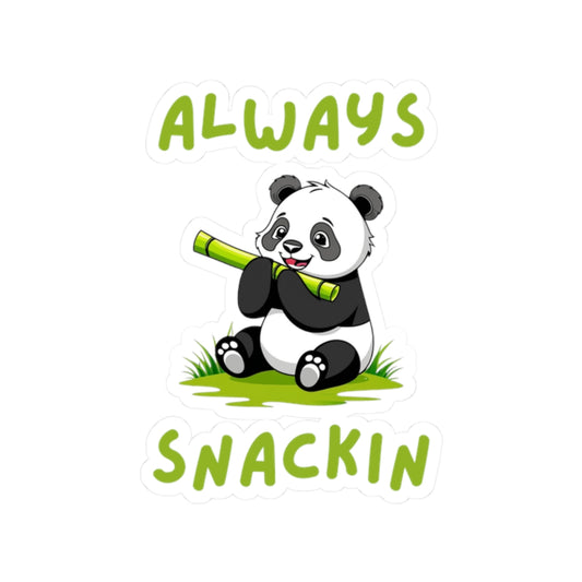 Always Snackin Panda Sticker – Cute Panda Sticker for Animal Lovers