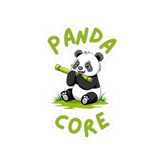 Front view of cute white panda sticker